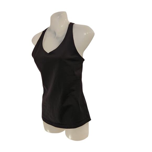 Prana Criss Cross Back Athletic Tank Top Removable Pads Black Size Small - Picture 4 of 10
